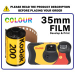 35mm colour film/disposable camera develop & Print
